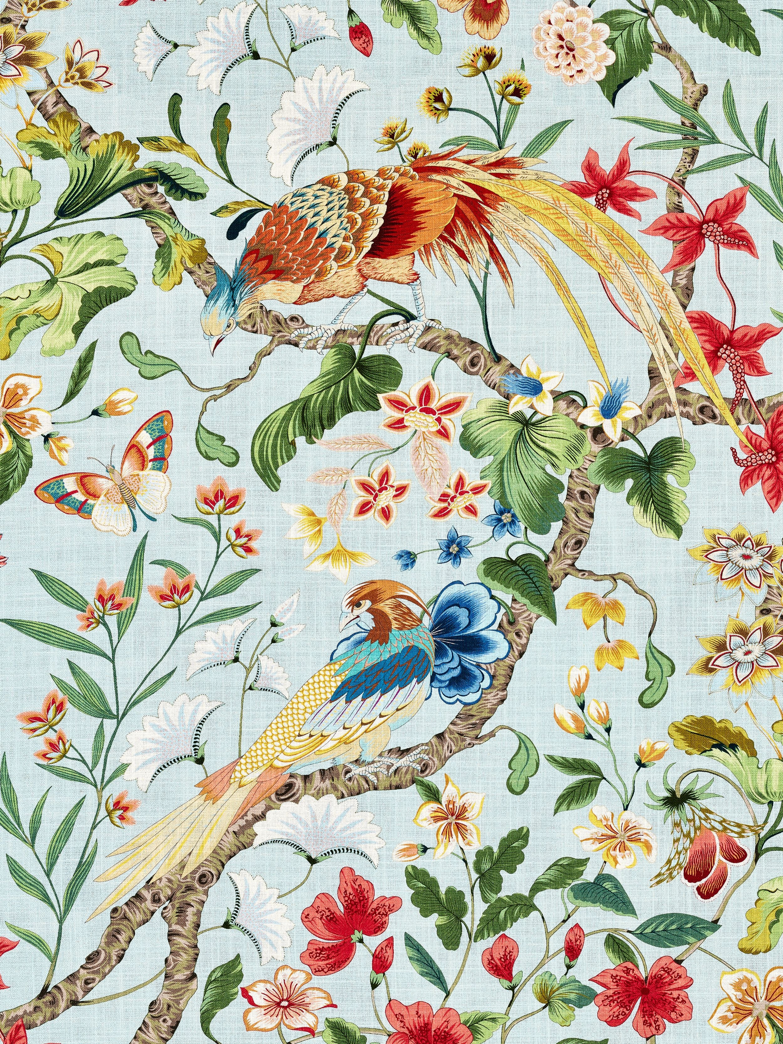 Botany Bay fabric in sky multi color - pattern number JP 00011340 - by Scalamandre in the Old World Weavers collection