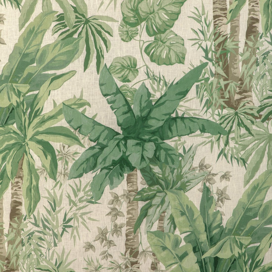 Junglewood fabric in verde color - pattern JUNGLEWOOD.3.0 - by Kravet Couture in the Casa Botanica collection