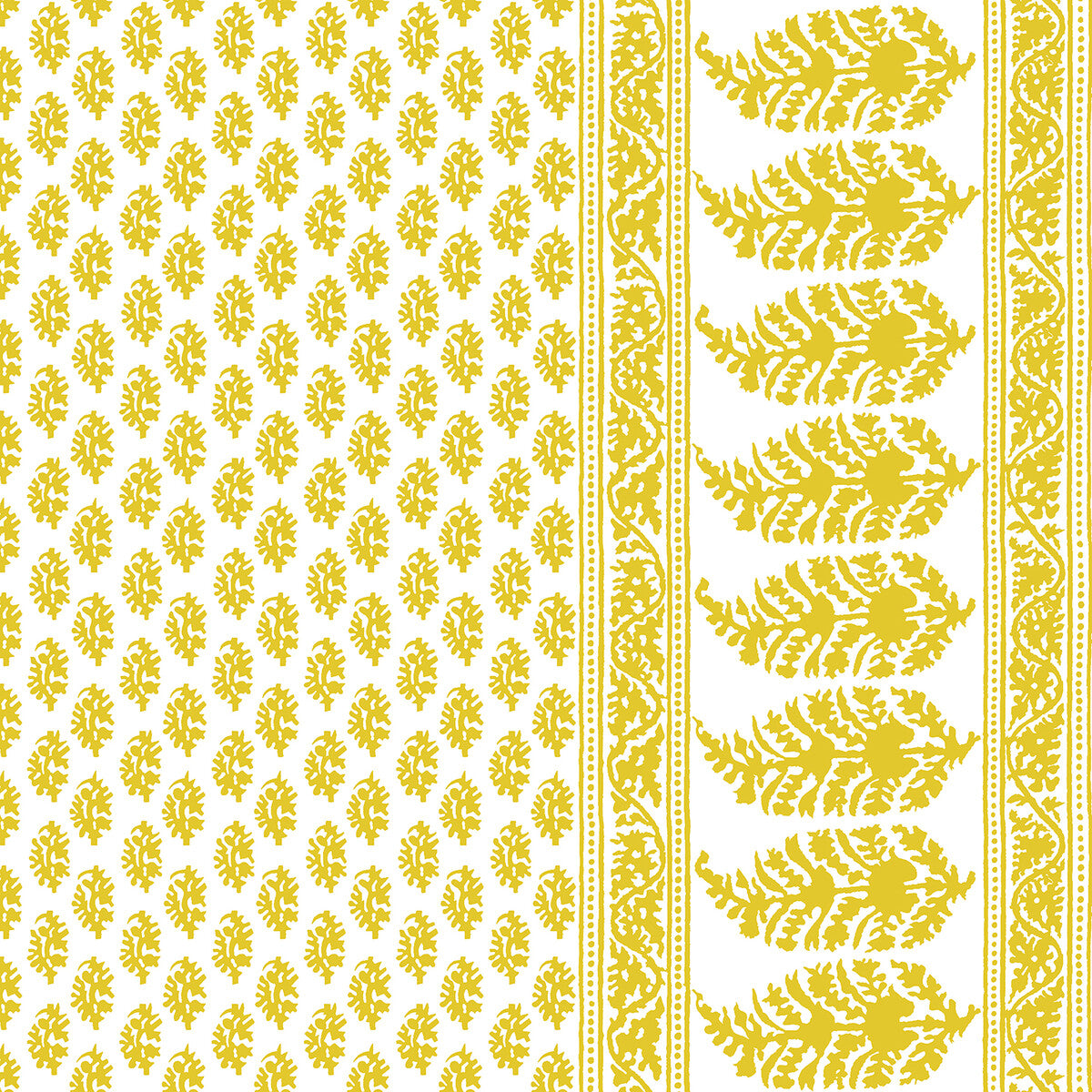 Aravaquita fabric in amarillo color - pattern LCT1028.004.0 - by Gaston y Daniela in the Lorenzo Castillo V collection