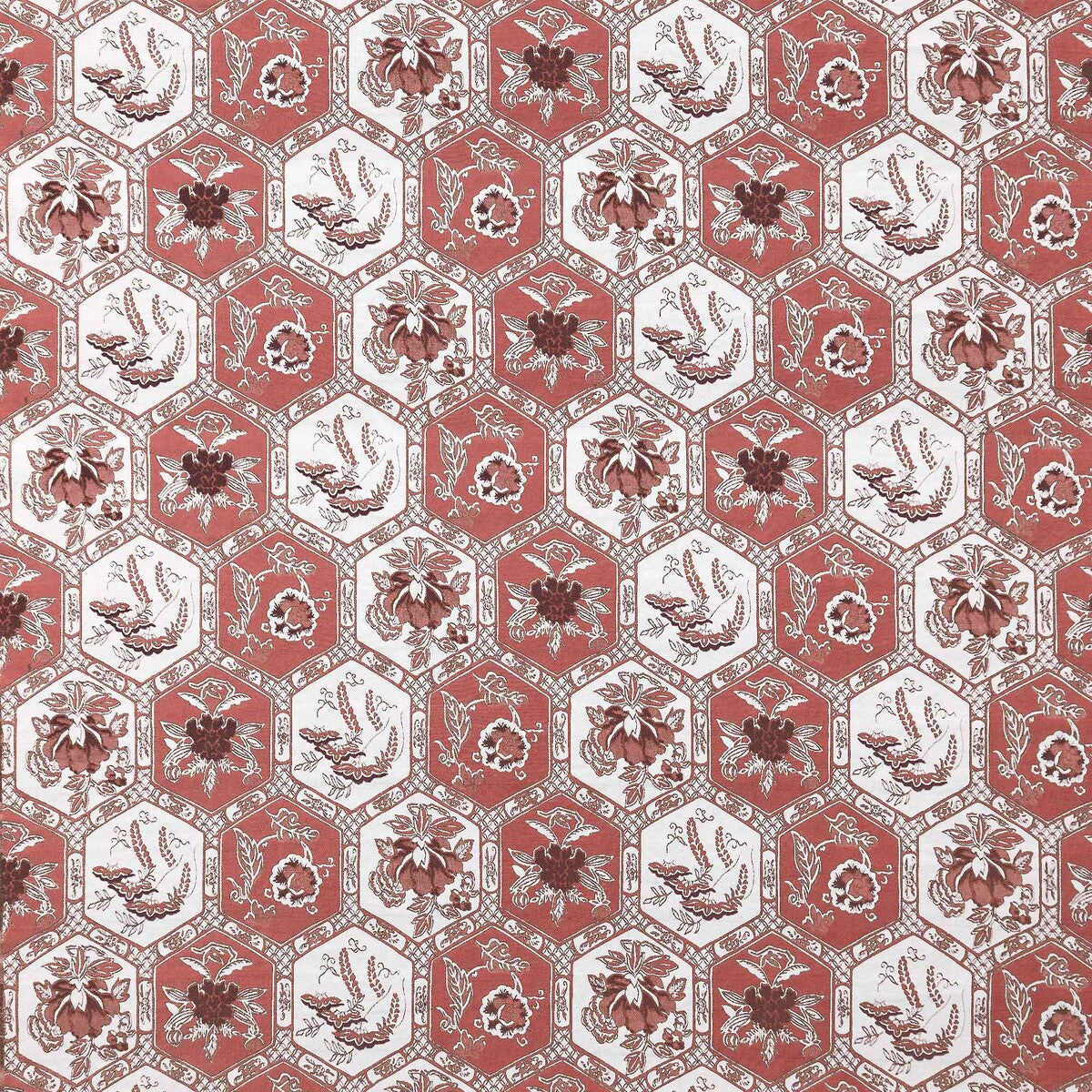 Decameron fabric in rojo color - pattern number LCT1152.001.0 - by Gaston y Daniela in the Lorenzo Castillo X collection