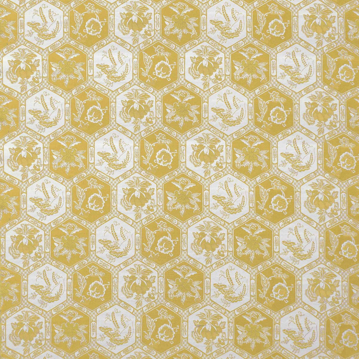Decameron fabric in amarillo color - pattern number LCT1152.003.0 - by Gaston y Daniela in the Lorenzo Castillo X collection