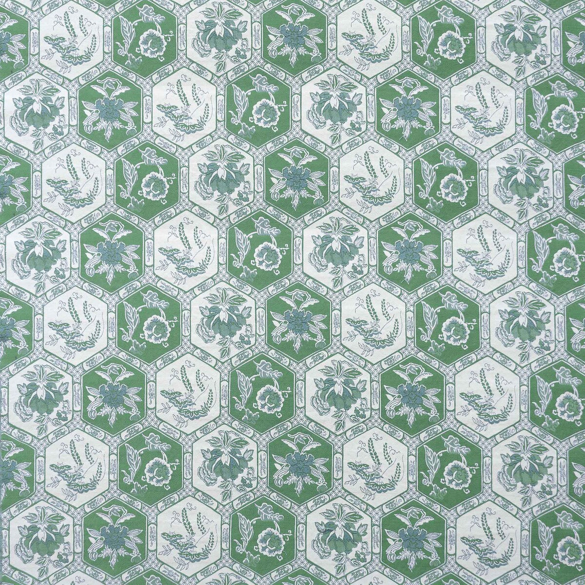Decameron fabric in verde color - pattern number LCT1152.005.0 - by Gaston y Daniela in the Lorenzo Castillo X collection