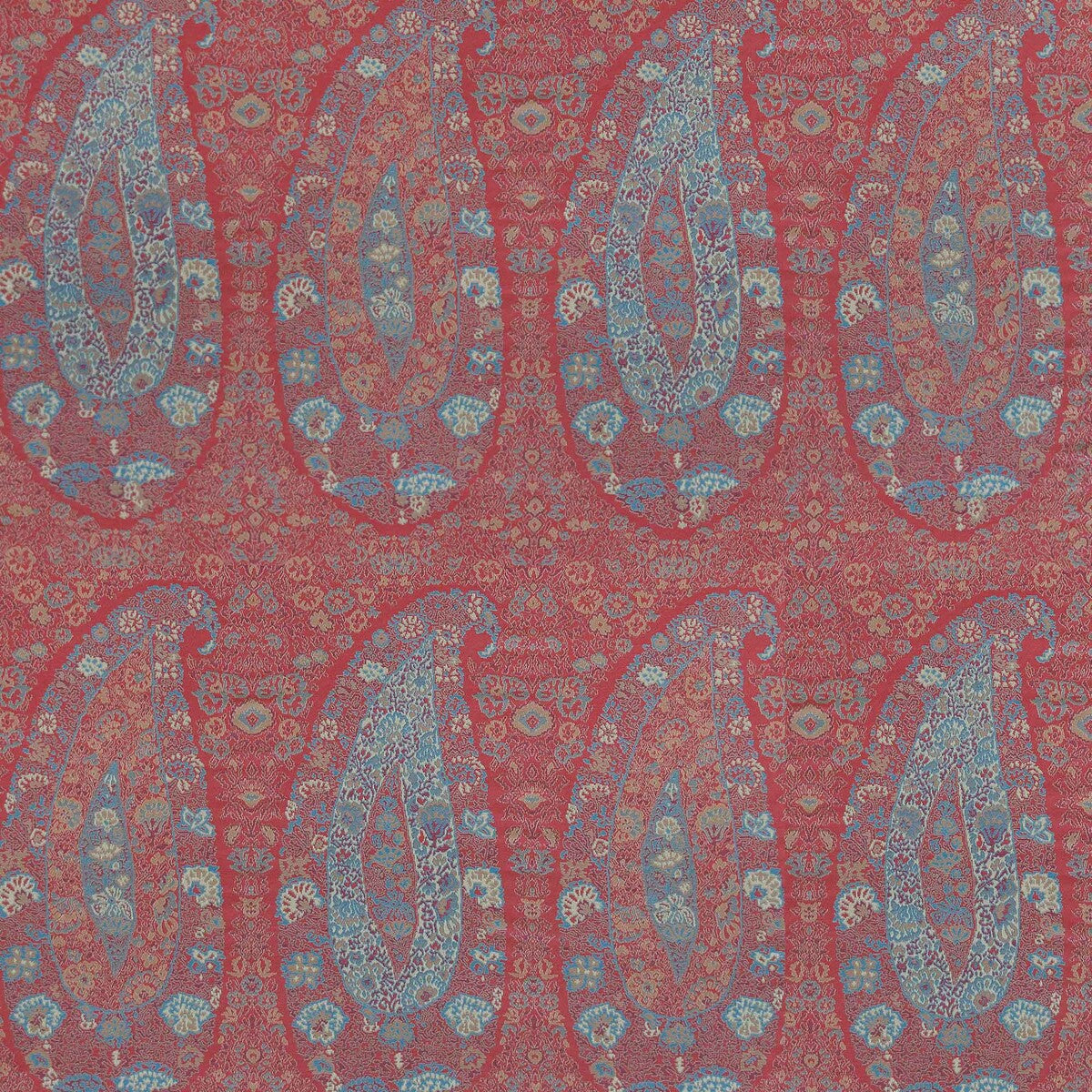 Tesorero fabric in rojo azul color - pattern number LCT1157.001.0 - by Gaston y Daniela in the Lorenzo Castillo X collection