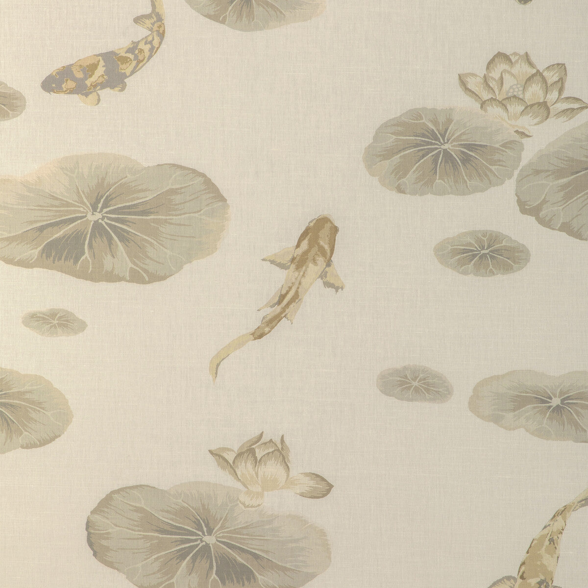Lotus Print fabric in sandstone color - pattern LOTUSPRINT.16.0 - by Kravet Couture in the Casa Botanica collection