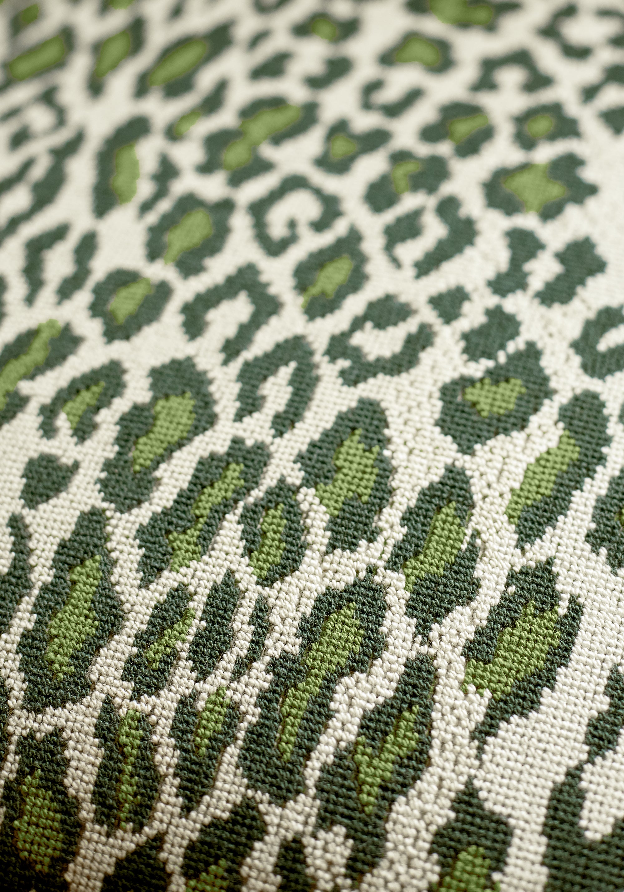 Detailed Amur woven fabric in emerald green color - pattern number W80433 by Thibaut in the Woven Resource Vol 10 Menagerie collection