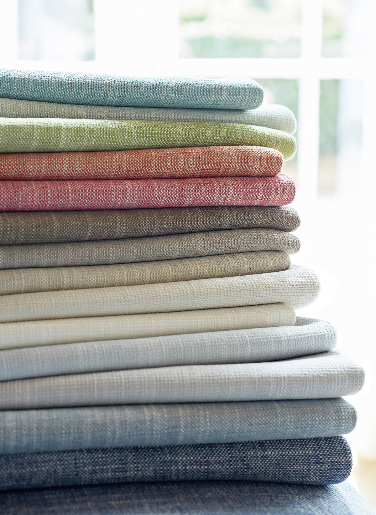 Collection of fabrics in Bailey woven stain resistant fabric featuring java color fabric - pattern number W80502 - by Thibaut in the Mosaic collection