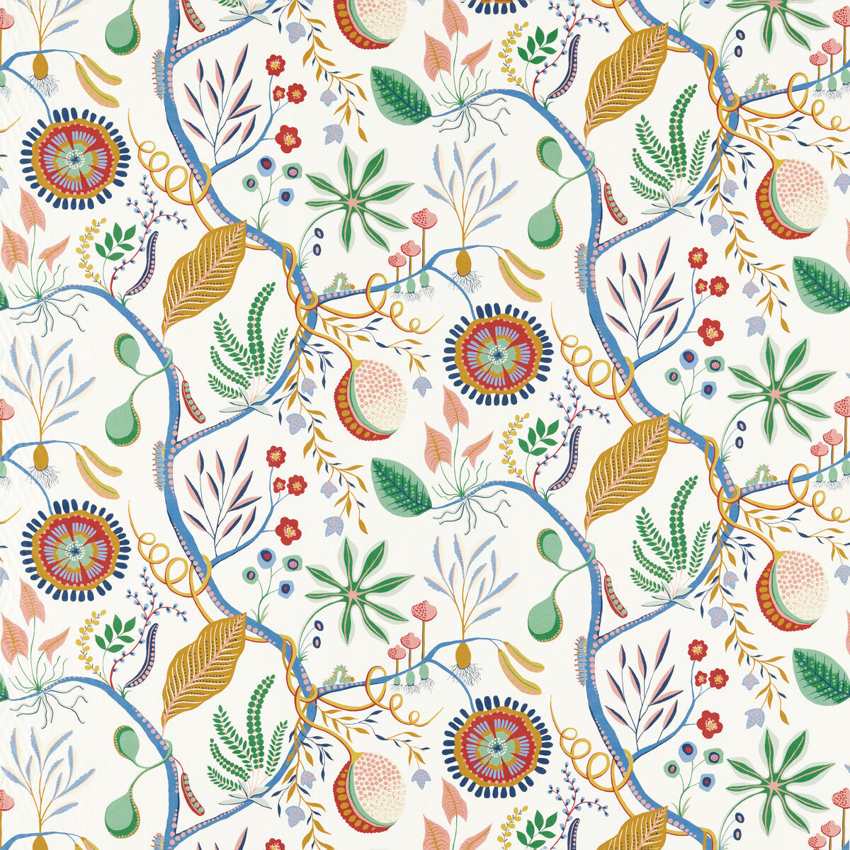 Jackfruit And The Beanstalk fabric in popsicle color - pattern number NART121043.SCN.0 - by Scion in the Scion collection