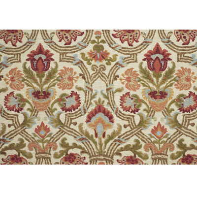 New Sevilla fabric in red/olive color - pattern NEW SEVILLA.RED/OLIVE.0 - by Lee Jofa
