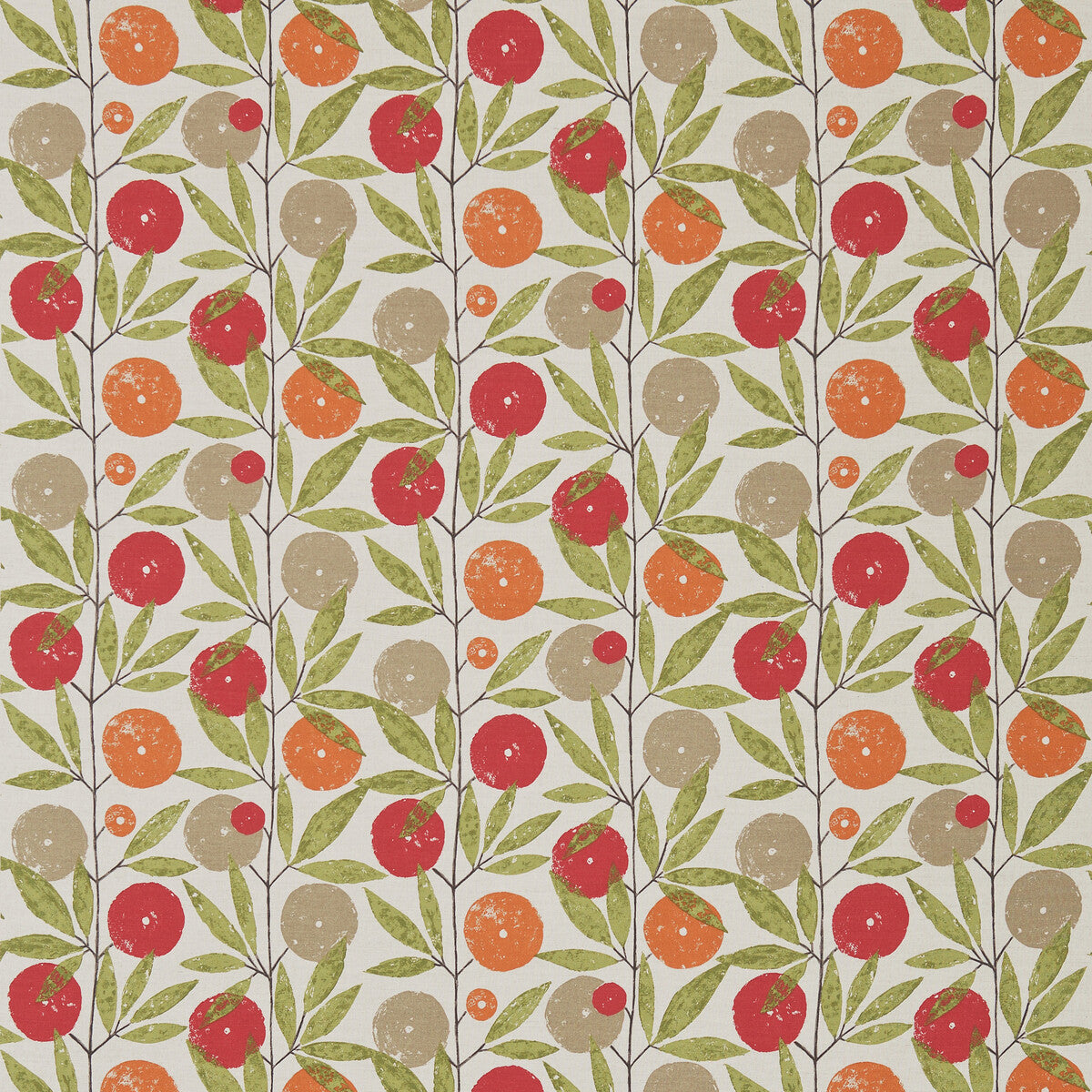 Blomma fabric in tangerine chilli citrus color - pattern number NFIK120358.SCN.0 - by Scion in the Scion collection