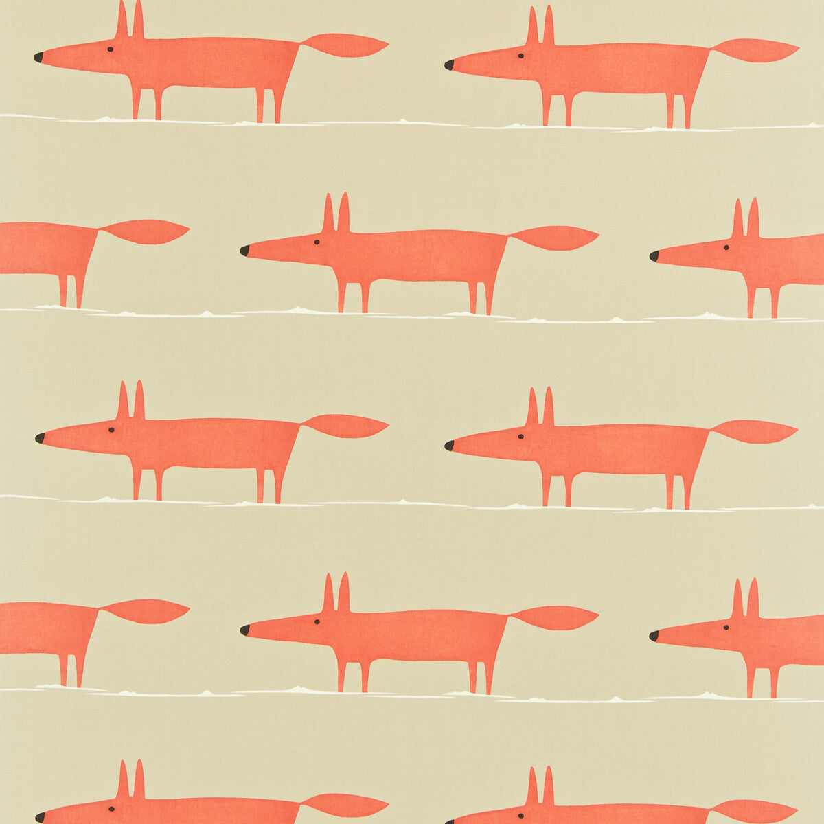 Mr Fox fabric in orange tan color - pattern number NMEL120071.SCN.0 - by Scion in the Scion collection