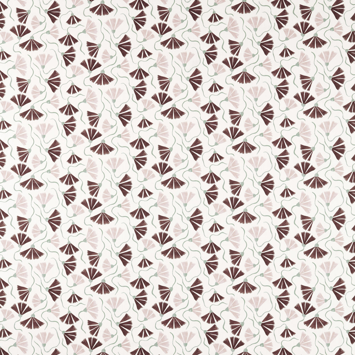 Fringed Poppy fabric in Dusk Pink/Chestnut color - pattern number NSCD121334.SCN.0 - by Scion in the Oakham collection