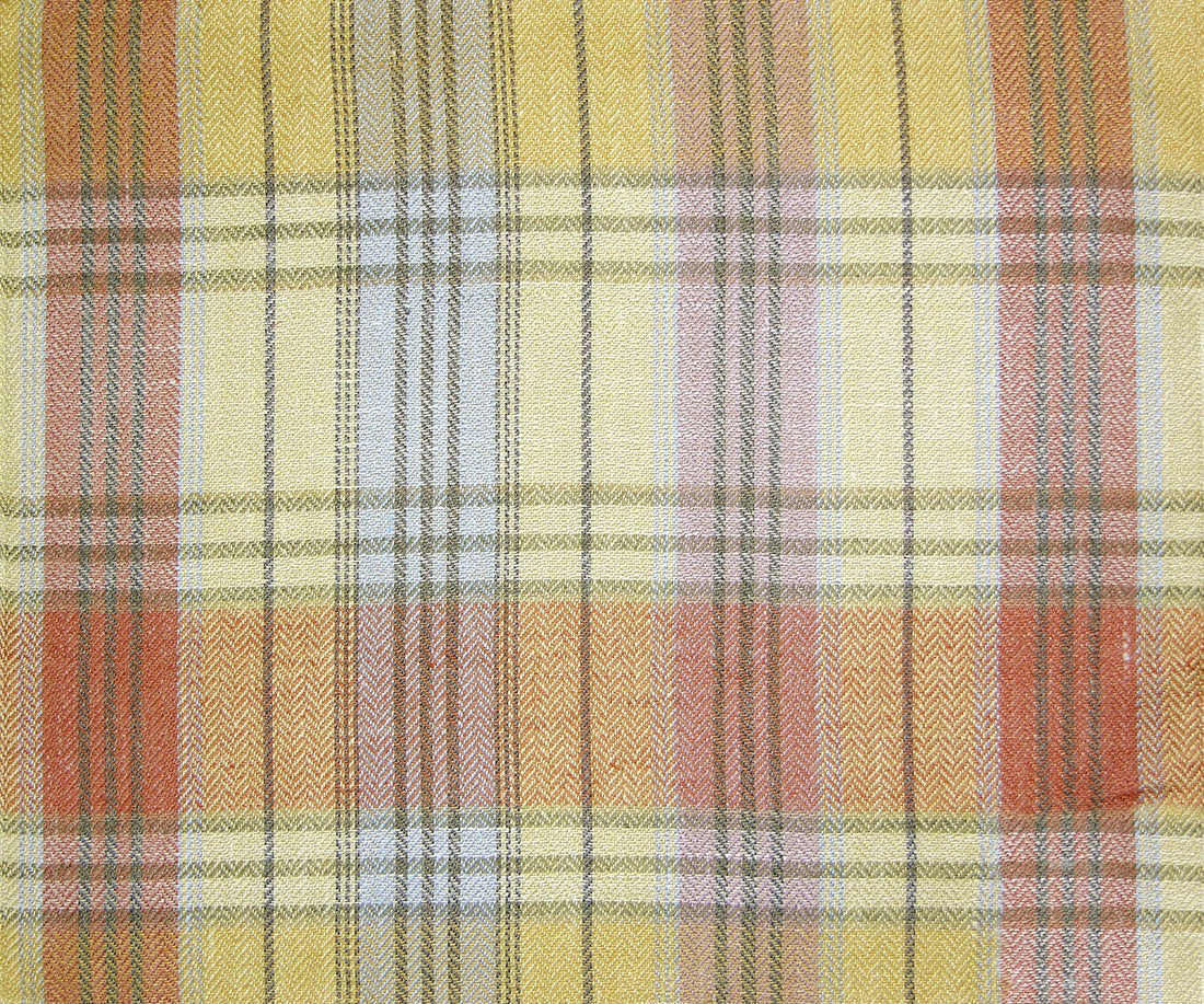 Presidio Plaid fabric in coral color - pattern number PB 00223301 - by Scalamandre in the Old World Weavers collection