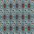 Castelo fabric in indigo/spice color - pattern PF50443.3.0 - by Baker Lifestyle in the Homes & Gardens III collection