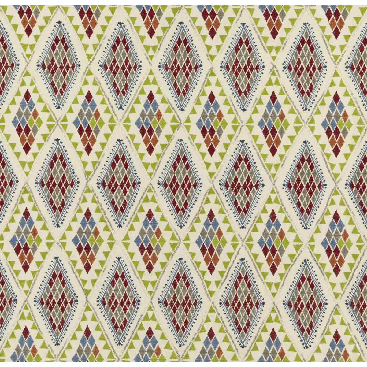 Castelo fabric in indigo/green color - pattern PF50443.4.0 - by Baker Lifestyle in the Homes &amp; Gardens III collection