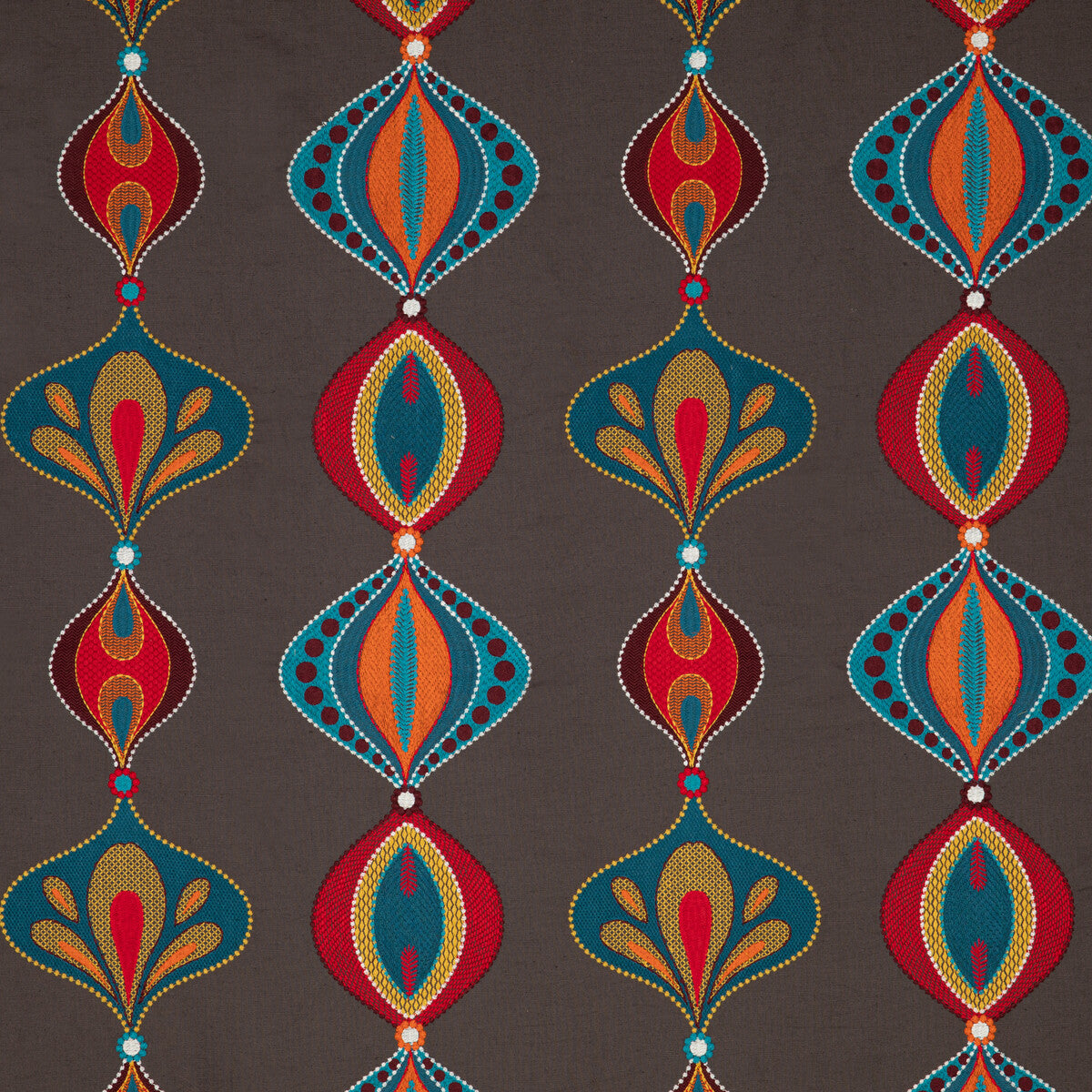 Viva fabric in teal/spice color - pattern PF50471.1.0 - by Baker Lifestyle in the Fiesta collection