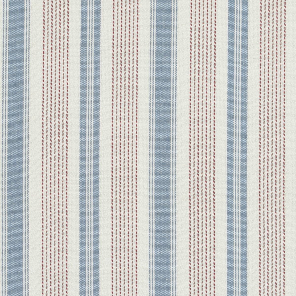 Purbeck Stripe fabric in red/blue color - pattern PF50507.4.0 - by Baker Lifestyle in the Bridport collection