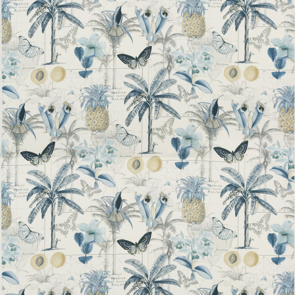 Orinoco fabric in blue color - pattern PP50434.2.0 - by Baker Lifestyle in the Carnival collection