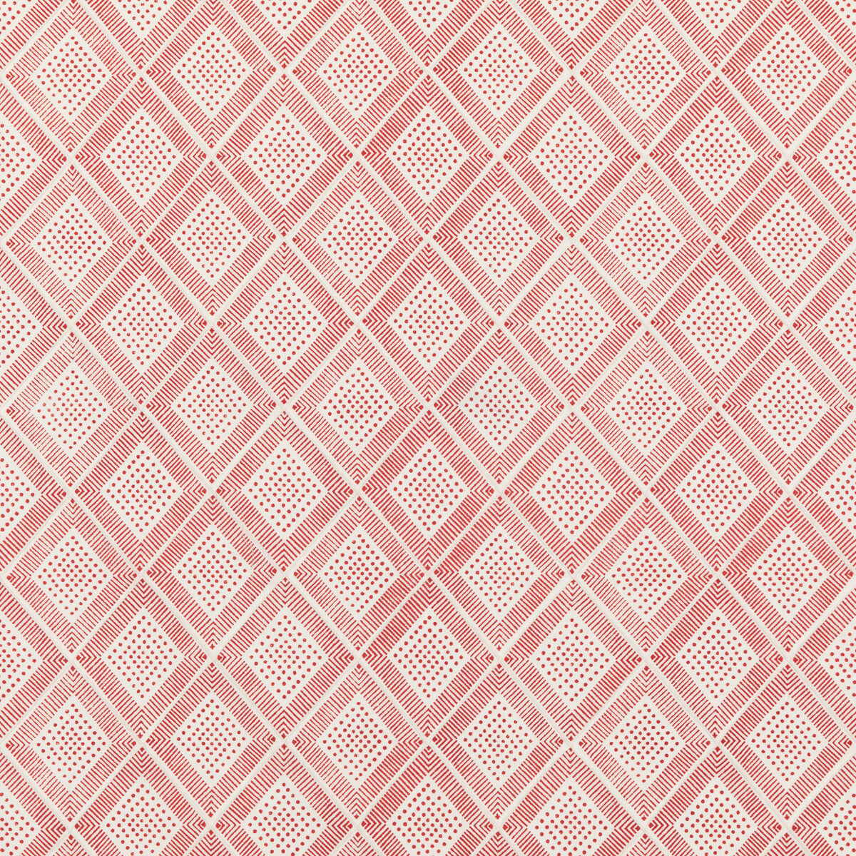 Block Trellis fabric in rustic red color - pattern PP50484.2.0 - by Baker Lifestyle in the Block Party collection