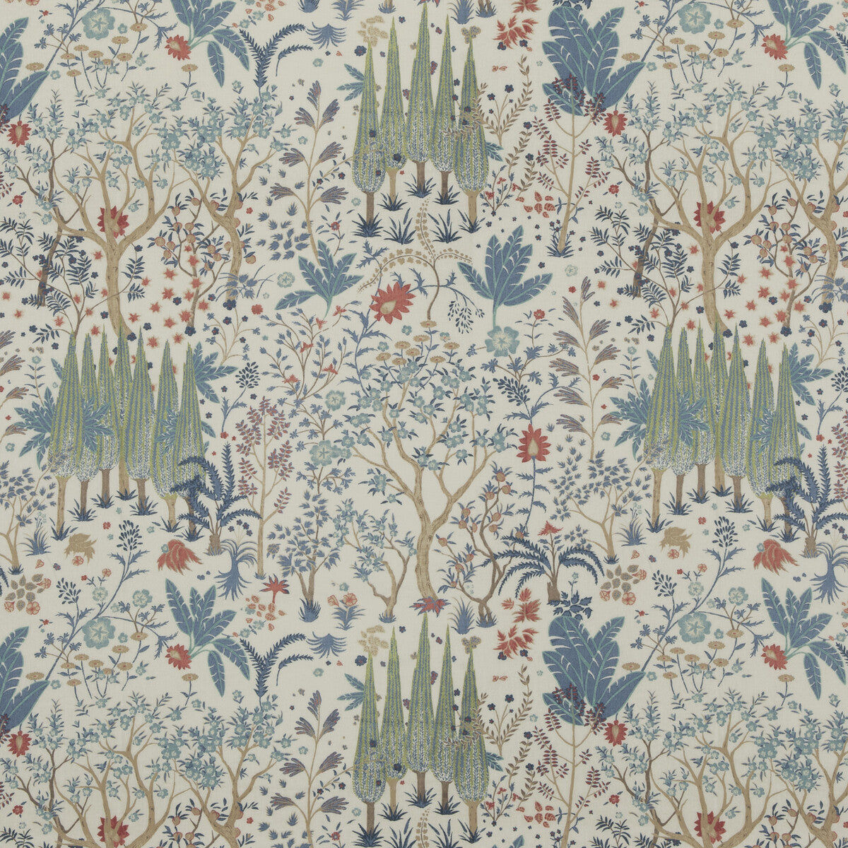 Bridport fabric in blue/red color - pattern PP50500.1.0 - by Baker Lifestyle in the Bridport collection