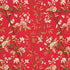 Peony & Blossom fabric in red/moss color - pattern R1368.1.0 - by G P & J Baker in the Perandor collection
