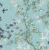 Eastern Eden fabric in turquoise color - pattern number RF721CS71 - by Schumacher in the Ikat Collection collection