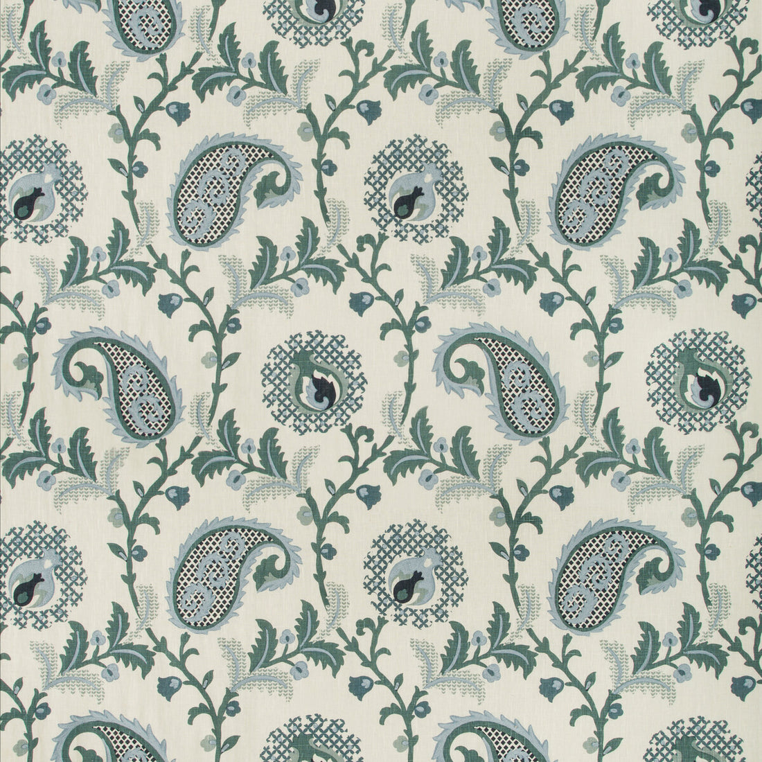 Saudade Paisley fabric in bay color - pattern SAUDADE.15.0 - by Kravet Design in the Barclay Butera Sagamore collection