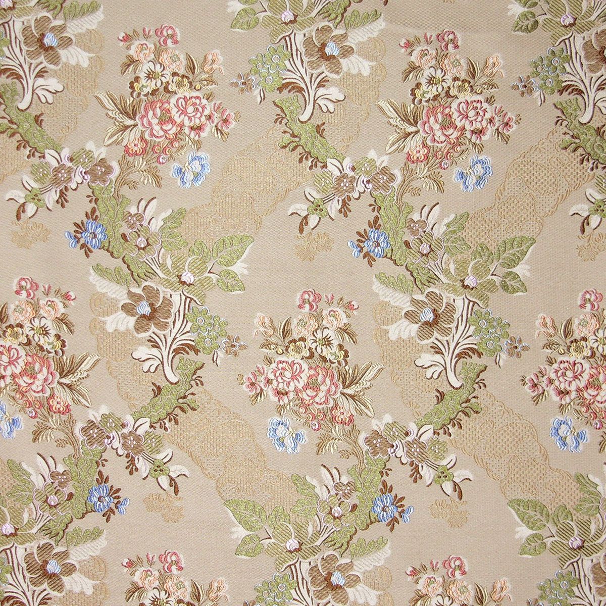 Villa Carlotta fabric in ecru multi color - pattern number SB 00012474 - by Scalamandre in the Old World Weavers collection