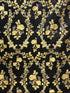 Lampas Torcello fabric in gold on black color - pattern number SB 00017801 - by Scalamandre in the Old World Weavers collection