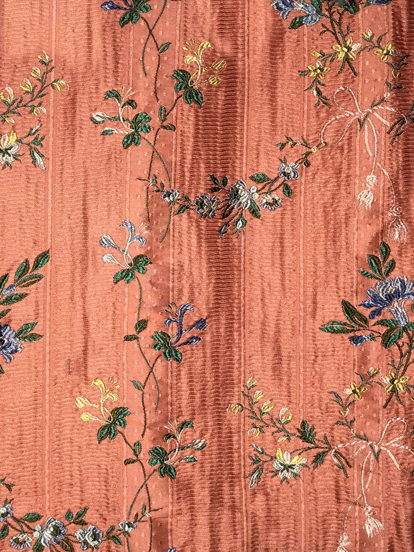 Broche Orleans fabric in apricot color - pattern number SB 00089326 - by Scalamandre in the Old World Weavers collection
