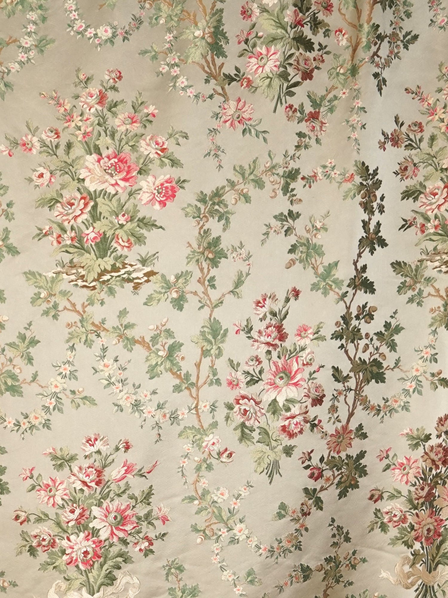 La Belle Jardiniere fabric in cream rose color - pattern number SB 00112866 - by Scalamandre in the Old World Weavers collection