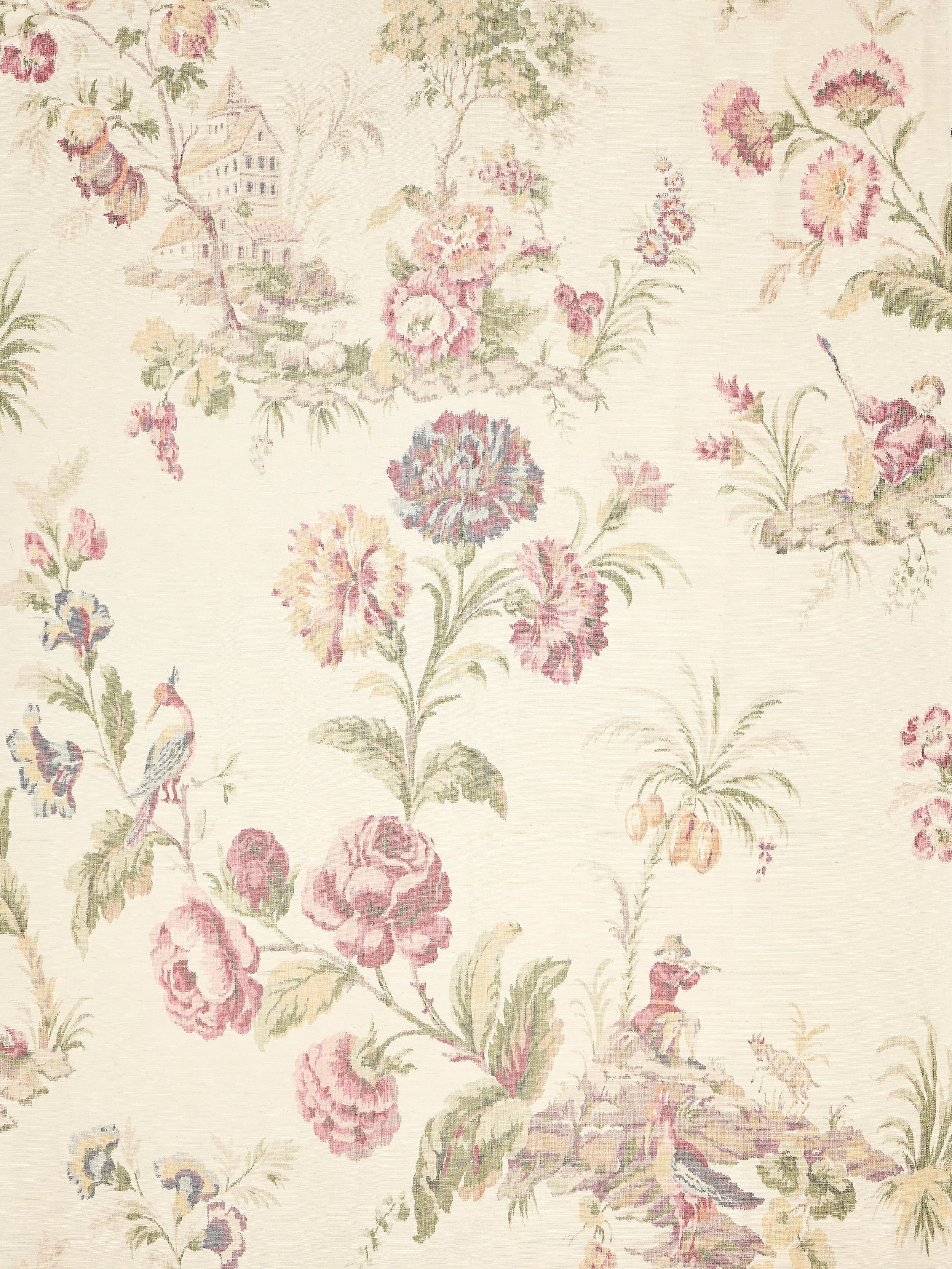 Somerset Silk Warp Print fabric in bloom color - pattern number SC 000116585 - by Scalamandre in the Scalamandre Fabrics Book 1 collection