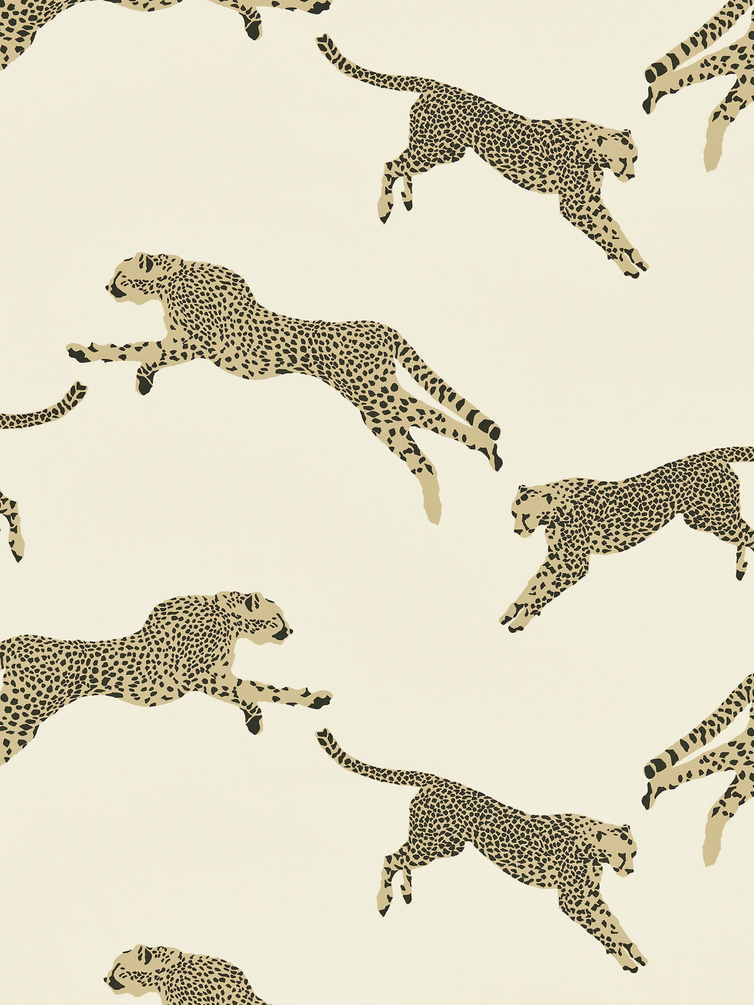 Leaping Cheetah Cotton Print fabric in dune color - pattern number SC 000116634 - by Scalamandre in the Scalamandre Fabrics Book 1 collection