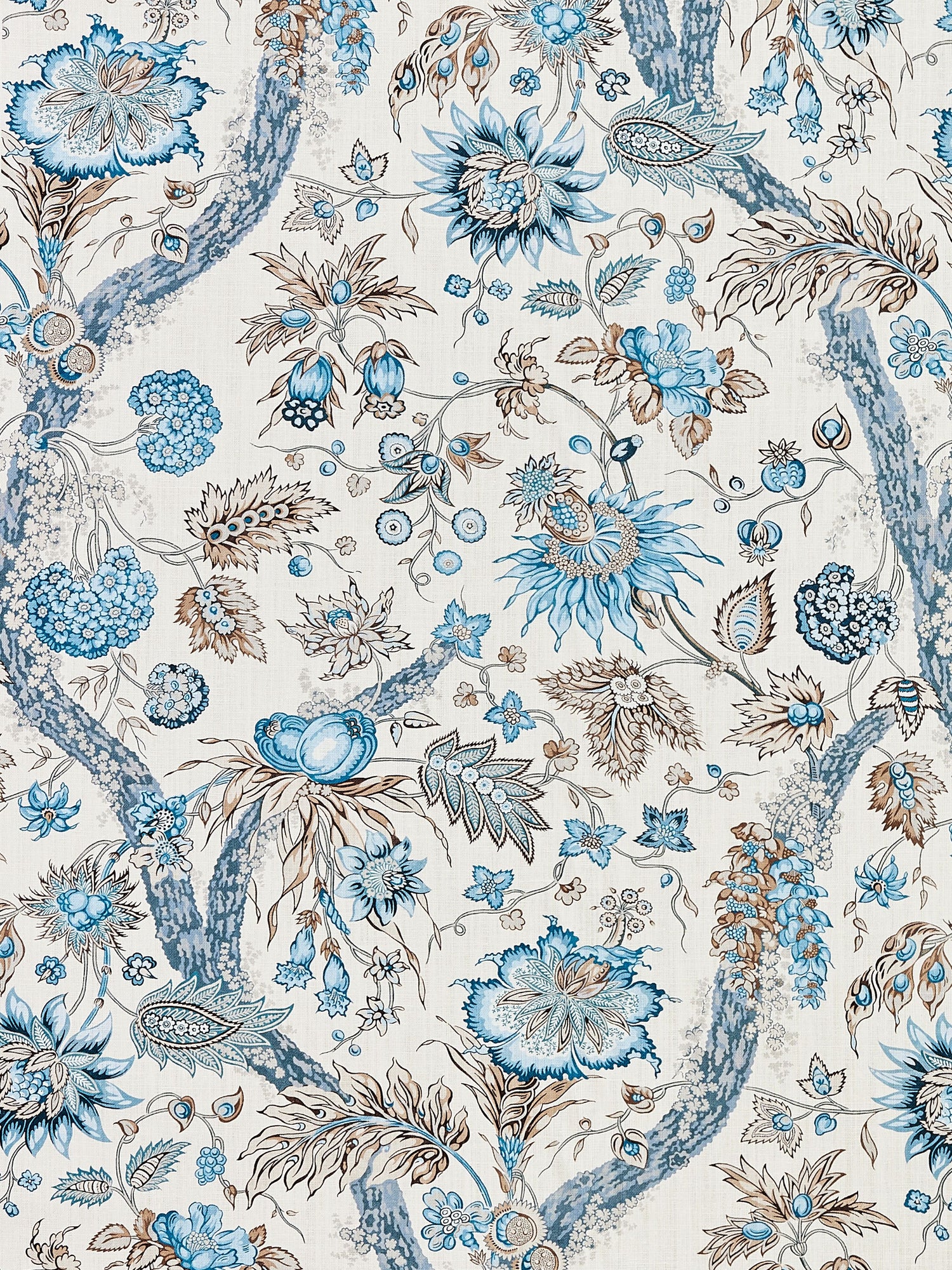 Fleurs Tropicales fabric in water&