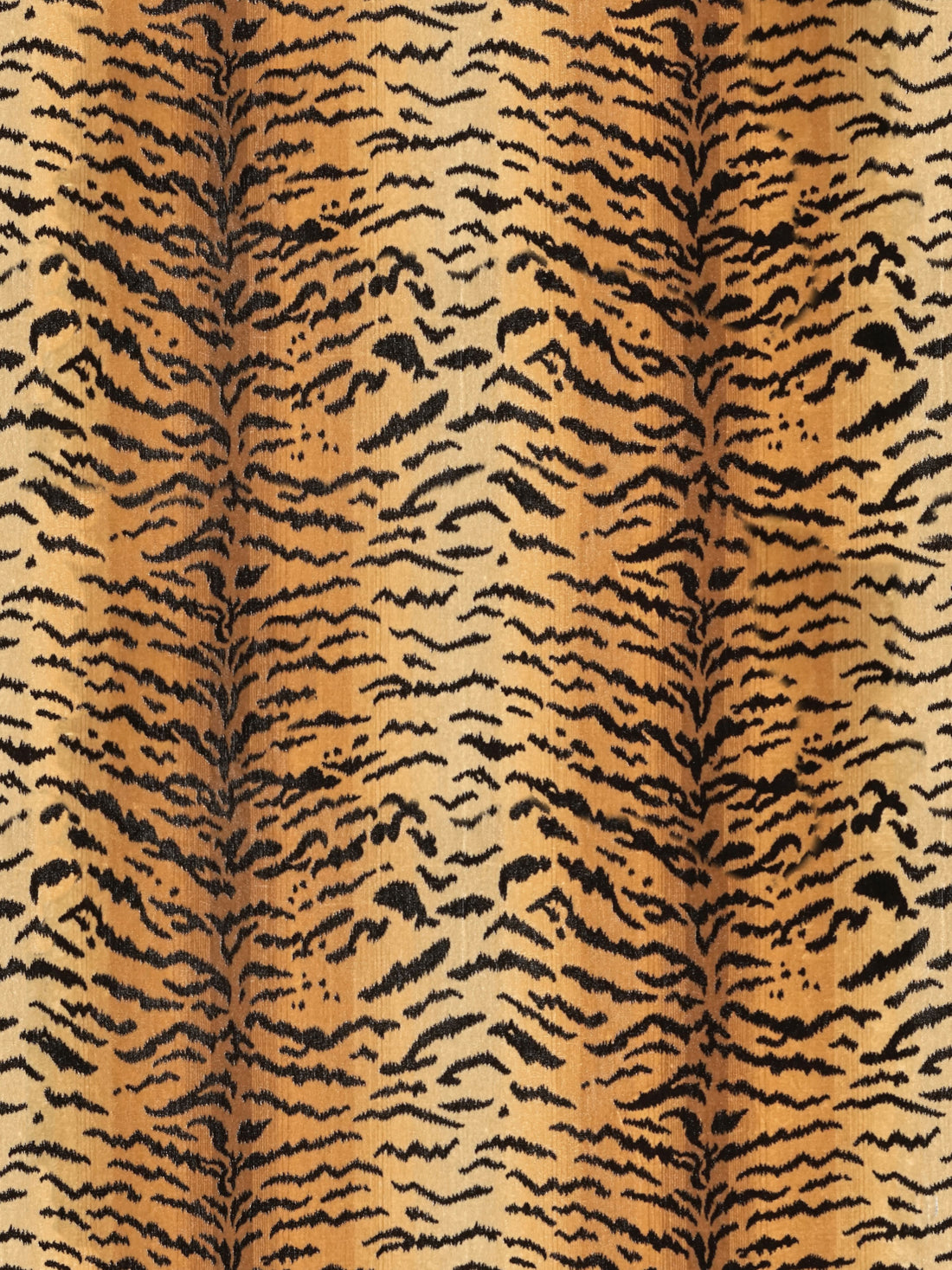 Tigre Silk fabric in ivory, gold and black color - pattern number SC 000126167MM - by Scalamandre in the Scalamandre Fabrics Book 1 collection