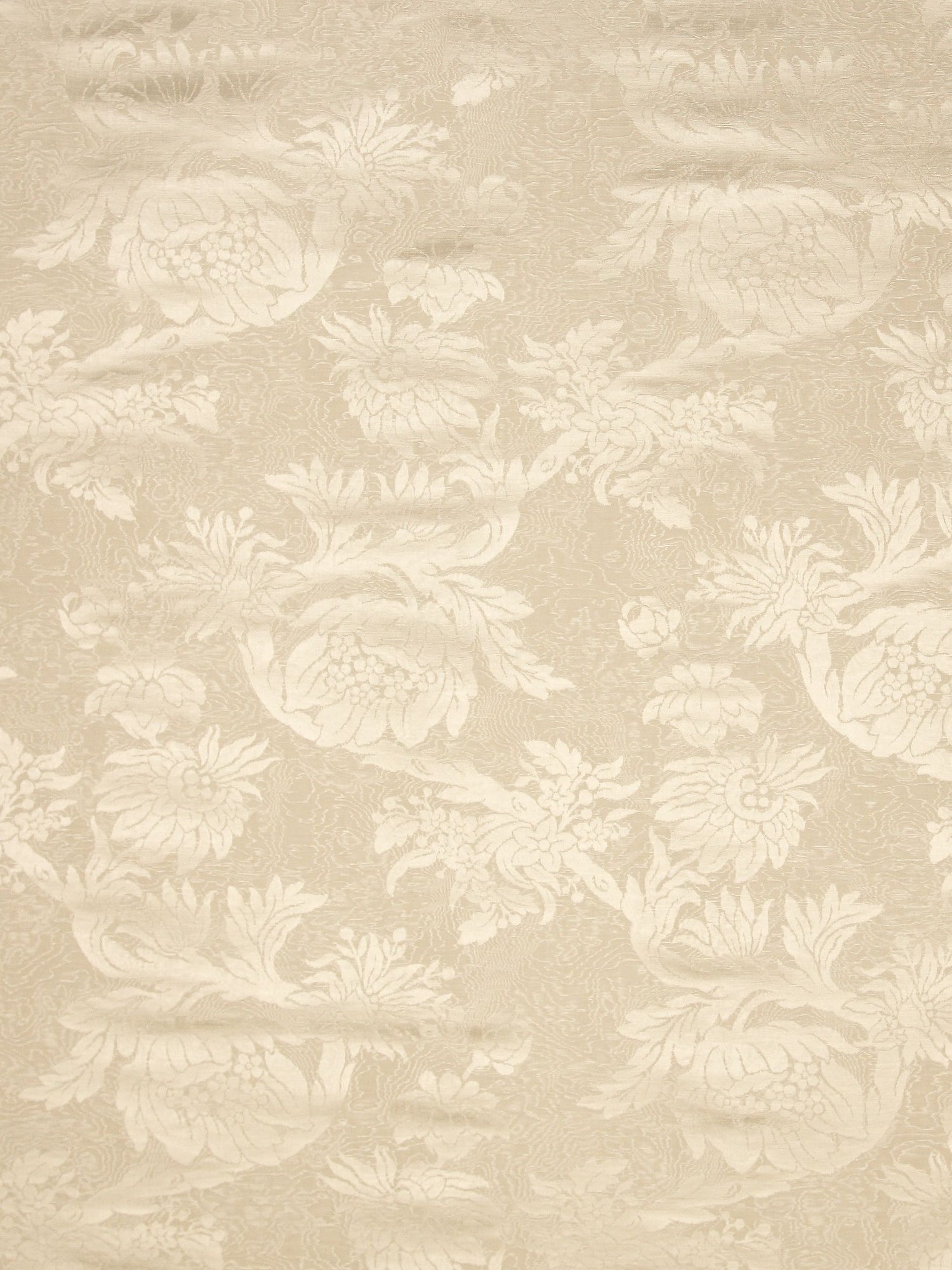 Damas Parc Monceau fabric in cream color - pattern number SC 000126695 - by Scalamandre in the Scalamandre Fabrics Book 1 collection