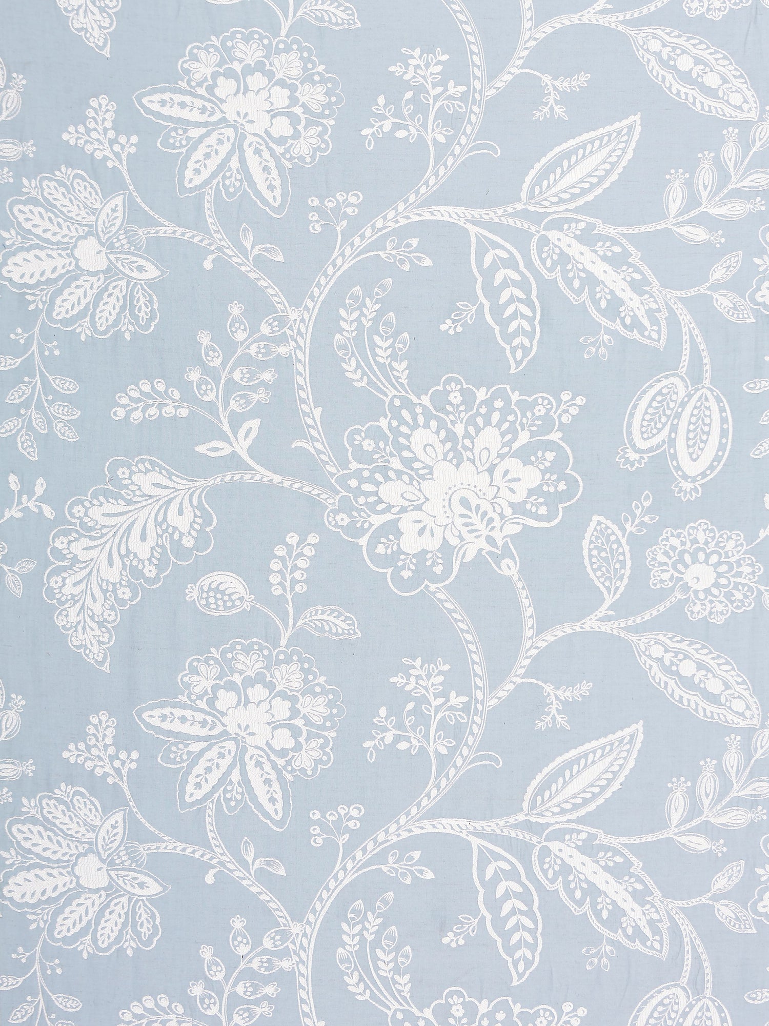 Kaveri Vine fabric in sky color - pattern number SC 000127011 - by Scalamandre in the Scalamandre Fabrics Book 1 collection