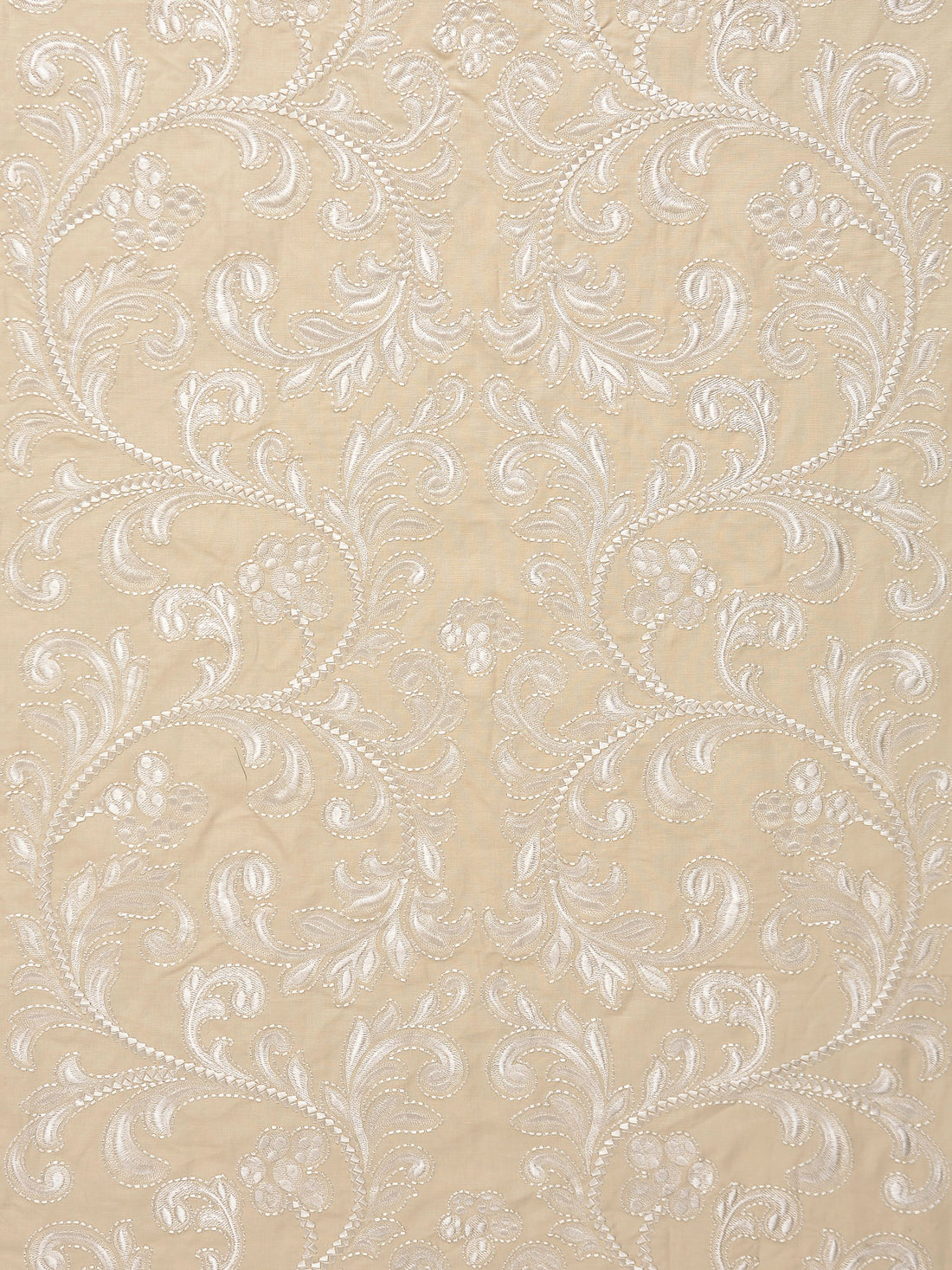 Chiara Embroidery fabric in chardonnay color - pattern number SC 000127029 - by Scalamandre in the Scalamandre Fabrics Book 1 collection