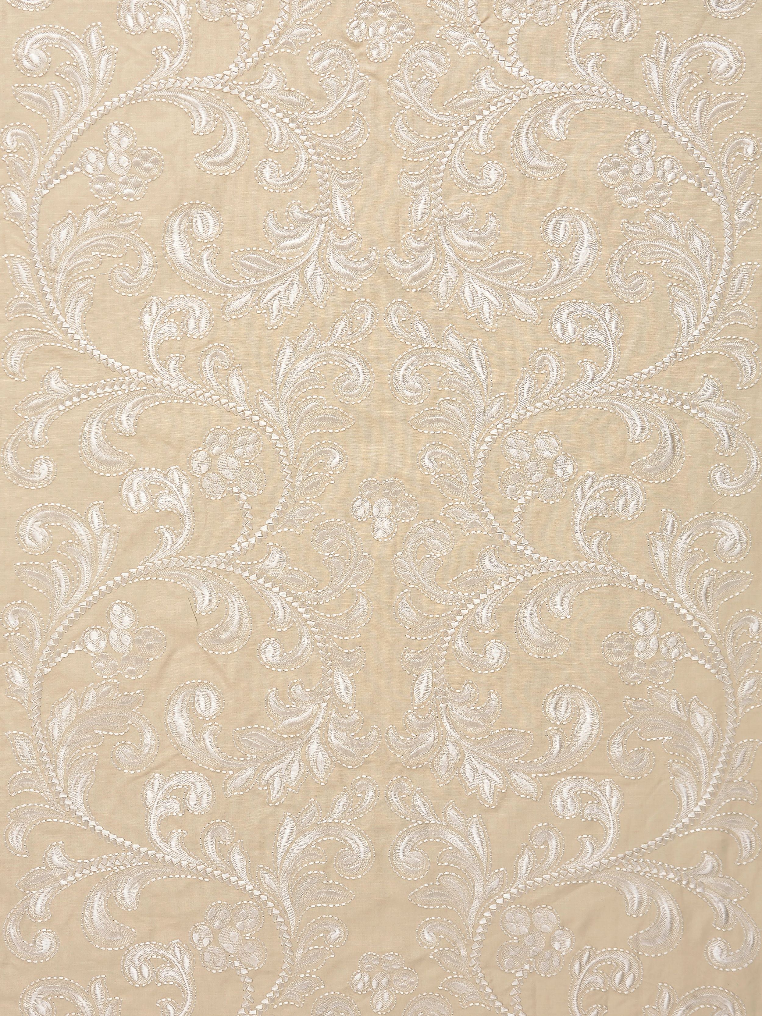 Chiara Embroidery fabric in chardonnay color - pattern number SC 000127029 - by Scalamandre in the Scalamandre Fabrics Book 1 collection