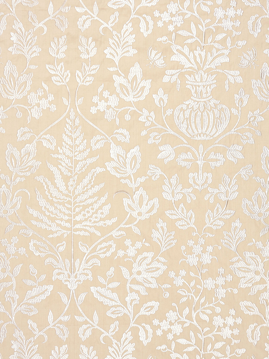 Shalimar Embroidery fabric in sand color - pattern number SC 000127032 - by Scalamandre in the Scalamandre Fabrics Book 1 collection