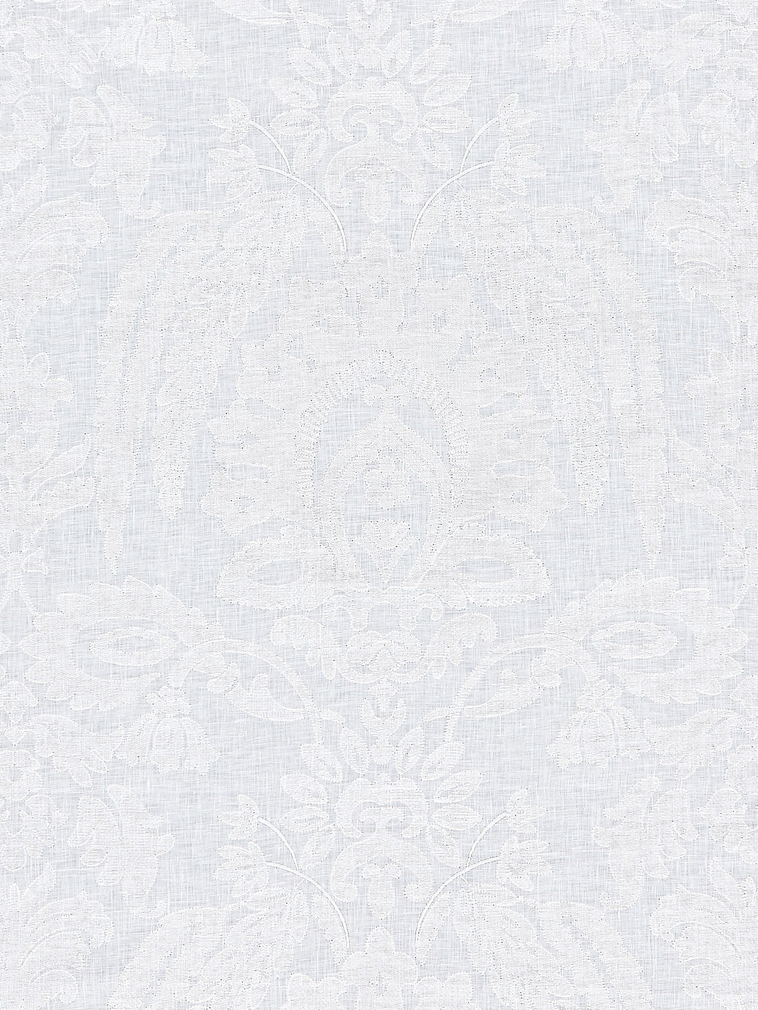 Lia Damask Sheer fabric in snow color - pattern number SC 000127053 - by Scalamandre in the Scalamandre Fabrics Book 1 collection