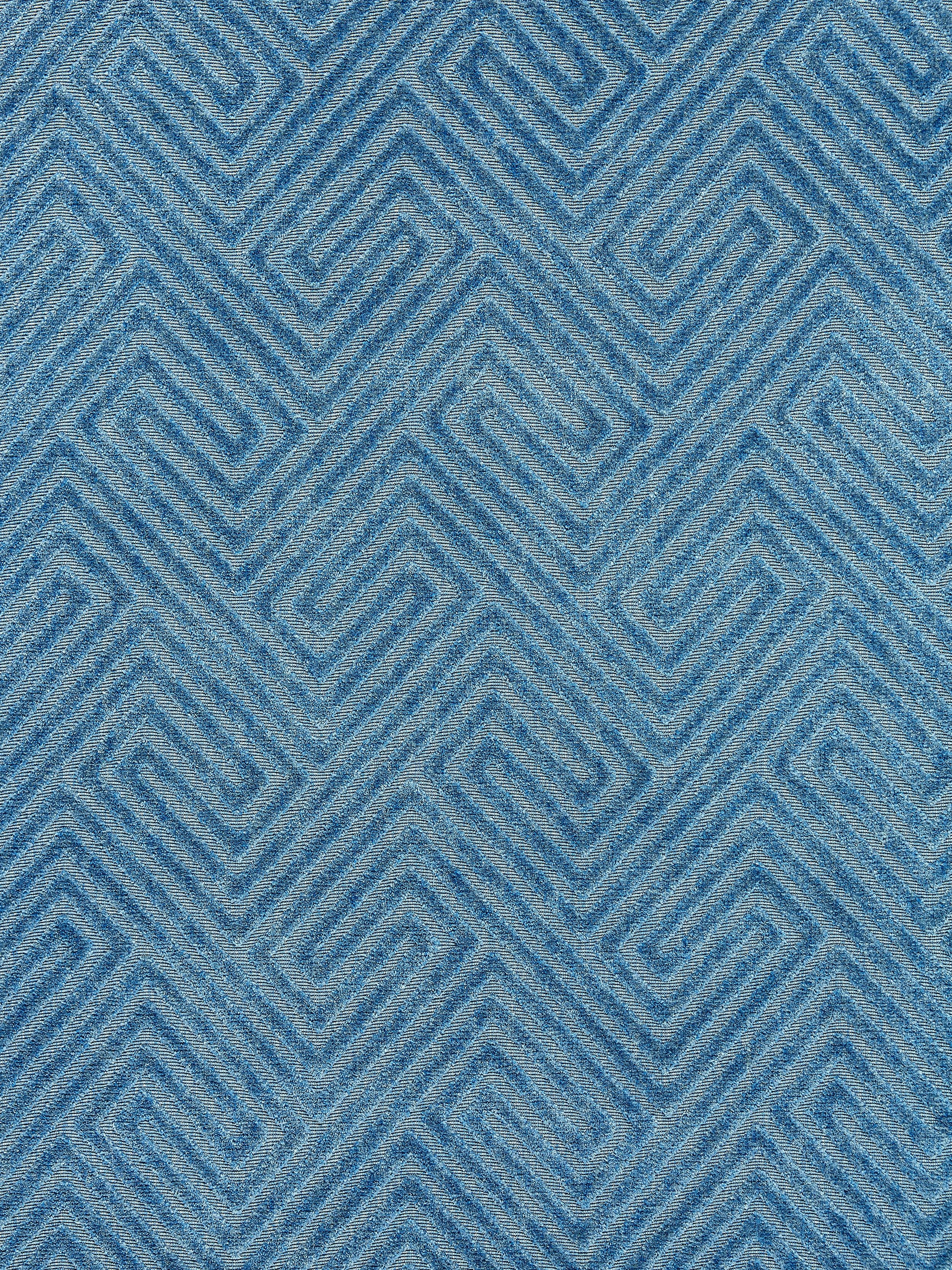 Meander Velvet fabric in denim color - pattern number SC 000127060 - by Scalamandre in the Scalamandre Fabrics Book 1 collection