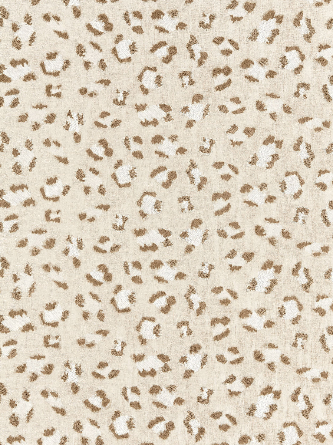 Broderie Leopard fabric in camel on cream color - pattern number SC 000127075 - by Scalamandre in the Scalamandre Fabrics Book 1 collection
