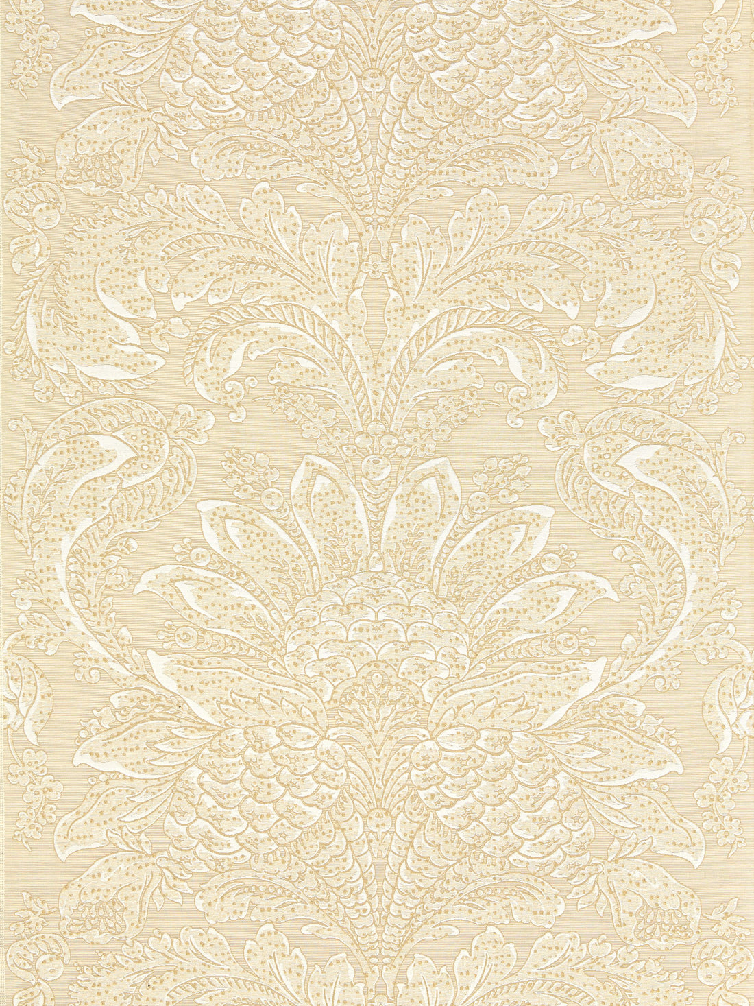 Carlotta Damask fabric in bisque color - pattern number SC 000127081 - by Scalamandre in the Scalamandre Fabrics Book 1 collection
