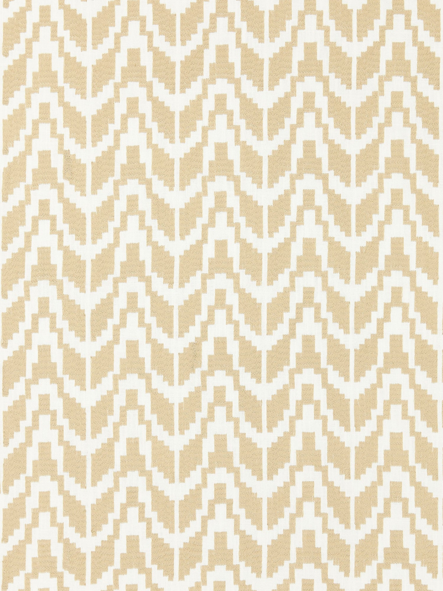 Chevron Embroidery fabric in straw color - pattern number SC 000127103 - by Scalamandre in the Scalamandre Fabrics Book 1 collection