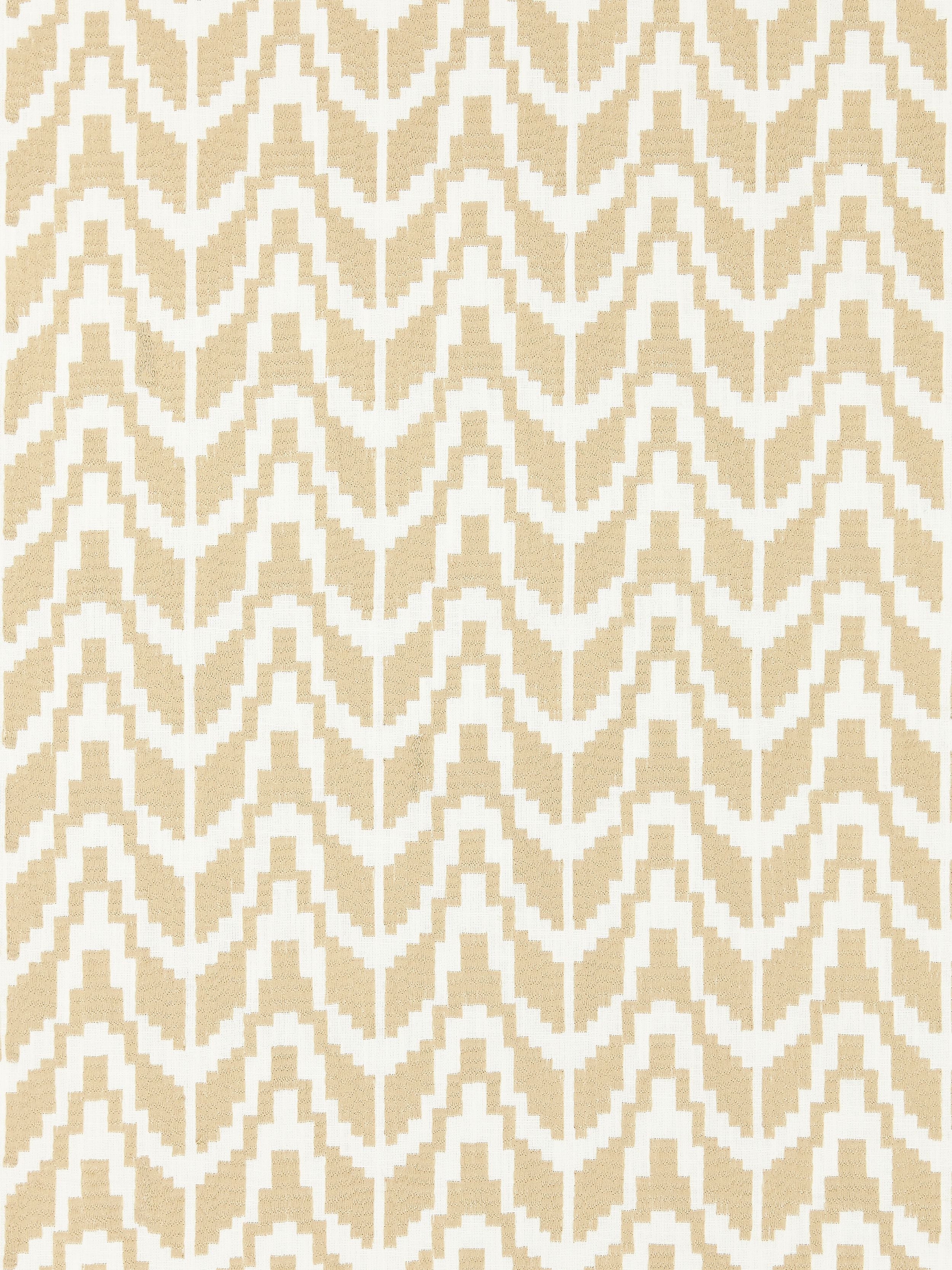 Chevron Embroidery fabric in straw color - pattern number SC 000127103 - by Scalamandre in the Scalamandre Fabrics Book 1 collection