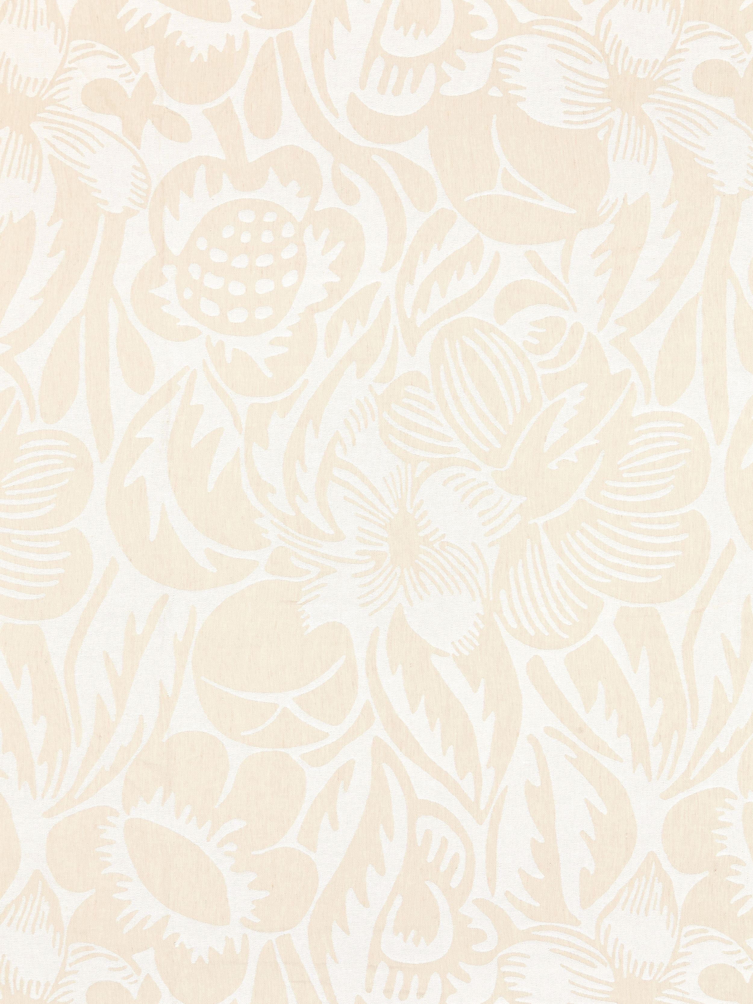Deco Flower fabric in linen color - pattern number SC 000127131 - by Scalamandre in the Scalamandre Fabrics Book 1 collection