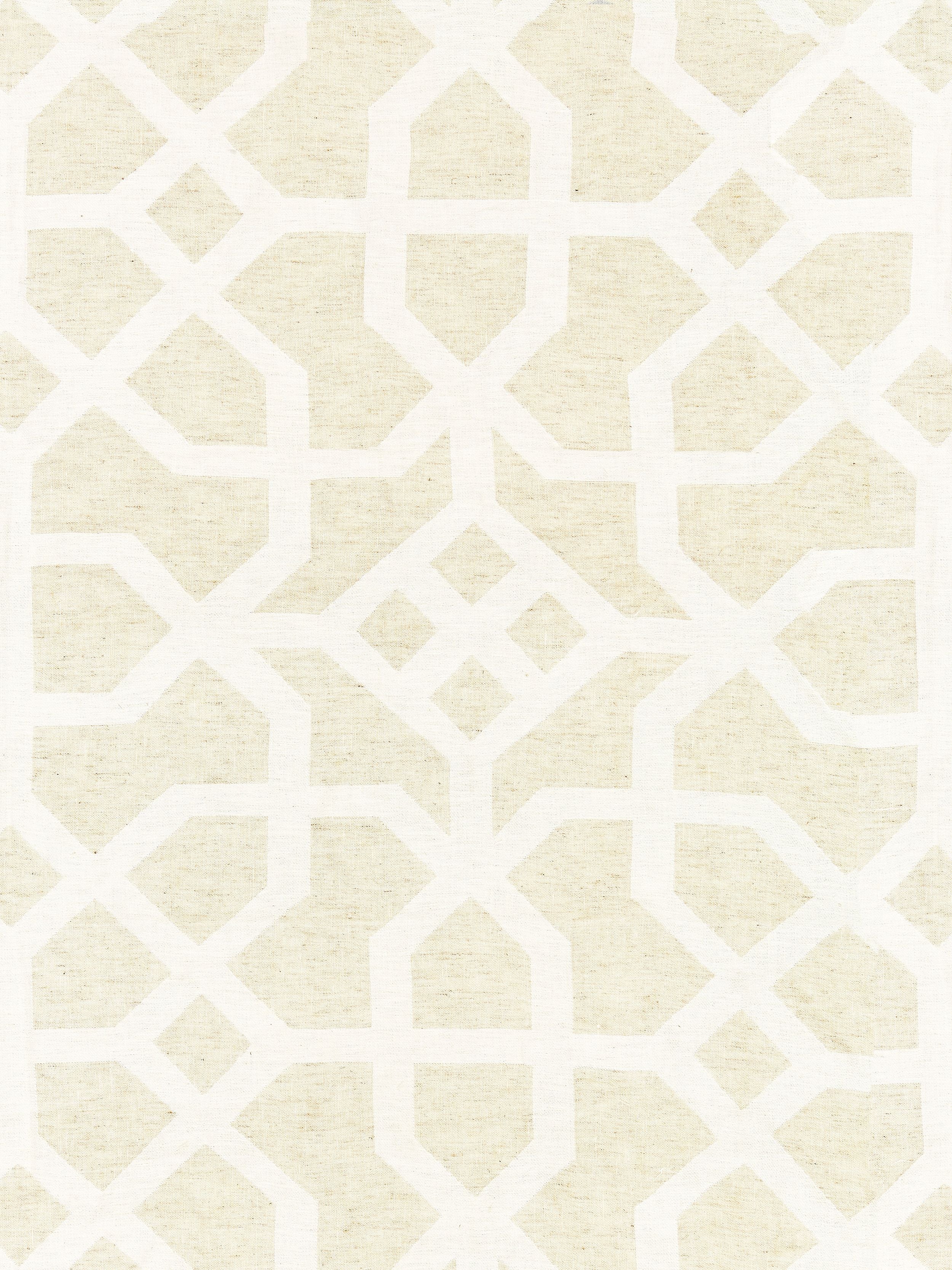 Linen Lattice fabric in natural and ivory color - pattern number SC 000127149 - by Scalamandre in the Scalamandre Fabrics Book 1 collection