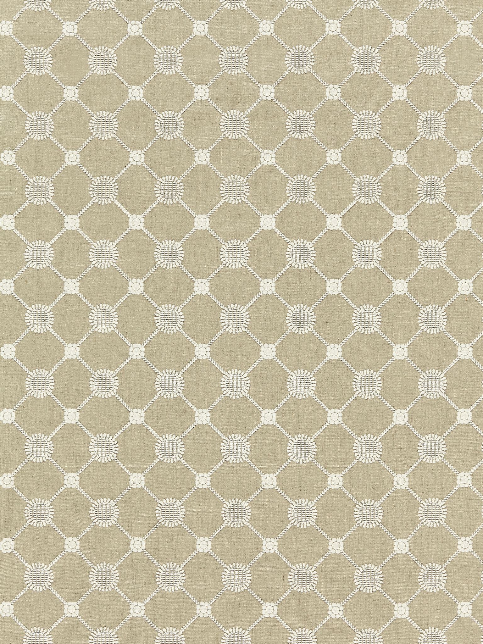 Gustavian Diamond fabric in flax color - pattern number SC 000127161 - by Scalamandre in the Scalamandre Fabrics Book 1 collection
