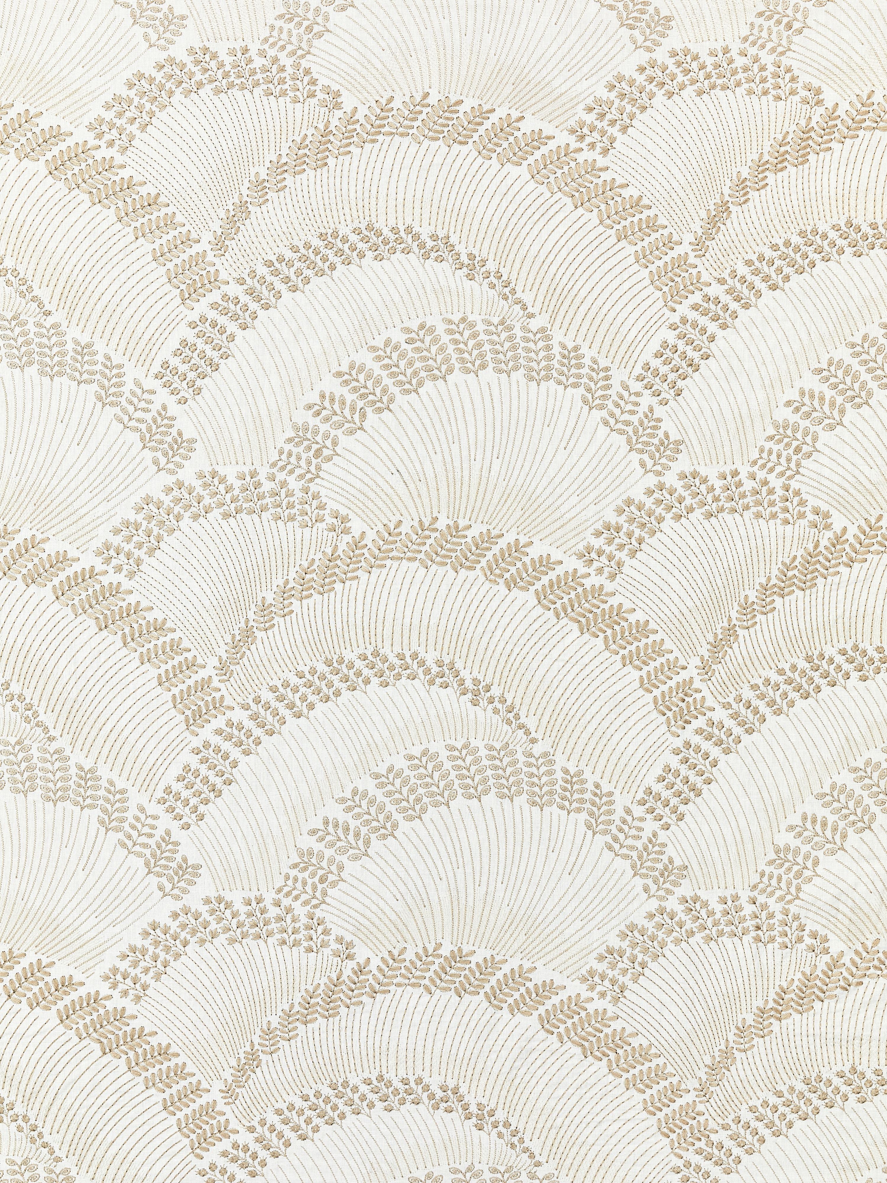 Lovegrass Embroidery fabric in latte color - pattern number SC 000127256 - by Scalamandre in the Scalamandre Fabrics Book 1 collection