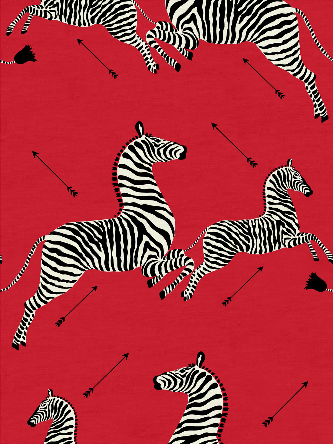 Zebras Outdoor fabric in masai red color - pattern number SC 000136378 - by Scalamandre in the Scalamandre Fabrics Book 1 collection